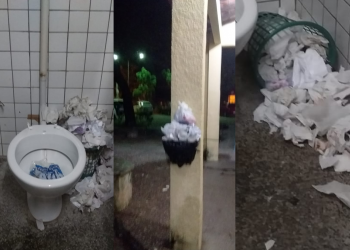 Lixo se acumula em campus da Uespi por falta de pagamento